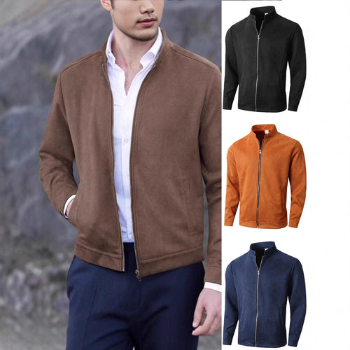 Men's fleece jacket with modern stand-up collar and soft inner lining Amarae