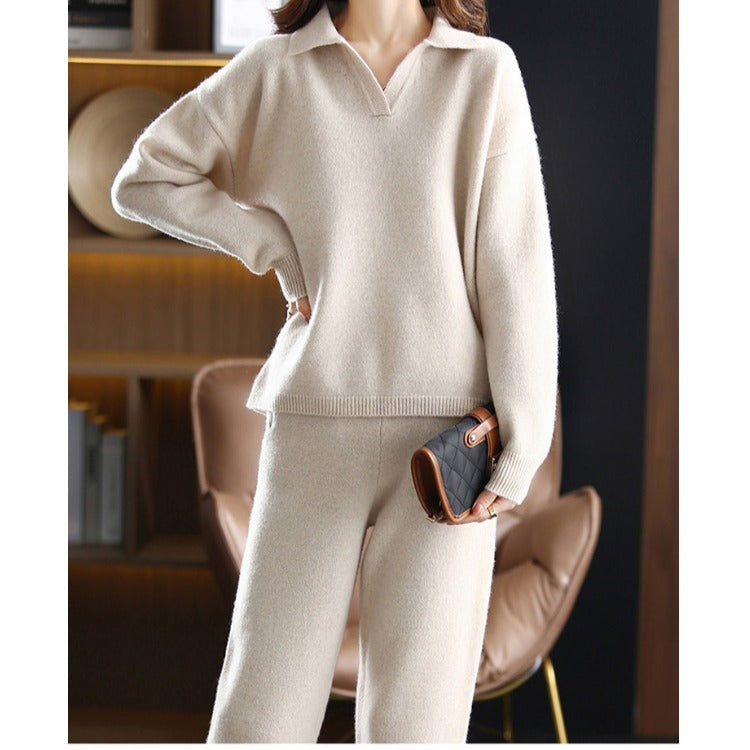 Pull tricoté confortable pour femme avec col et coupe oversize Chic & Stil