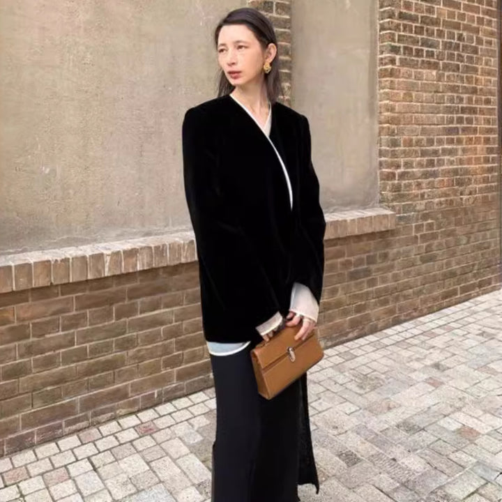 Trendy wrap jacket for women with textured design and elegant lapels Lune London