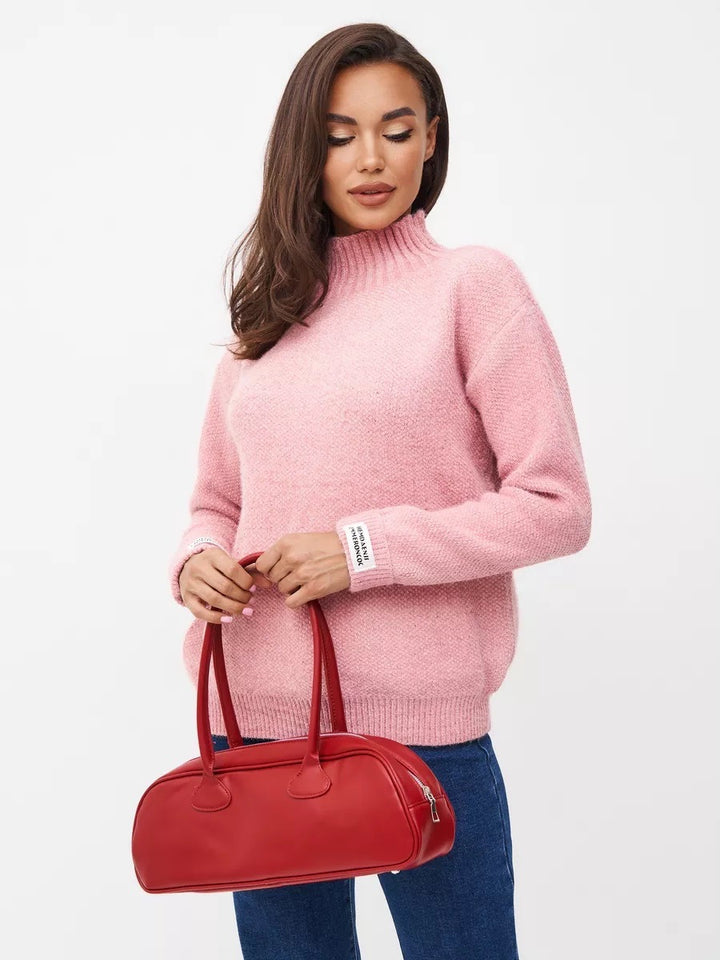 Pull femme à col haut en tricot doux Chic & Stil