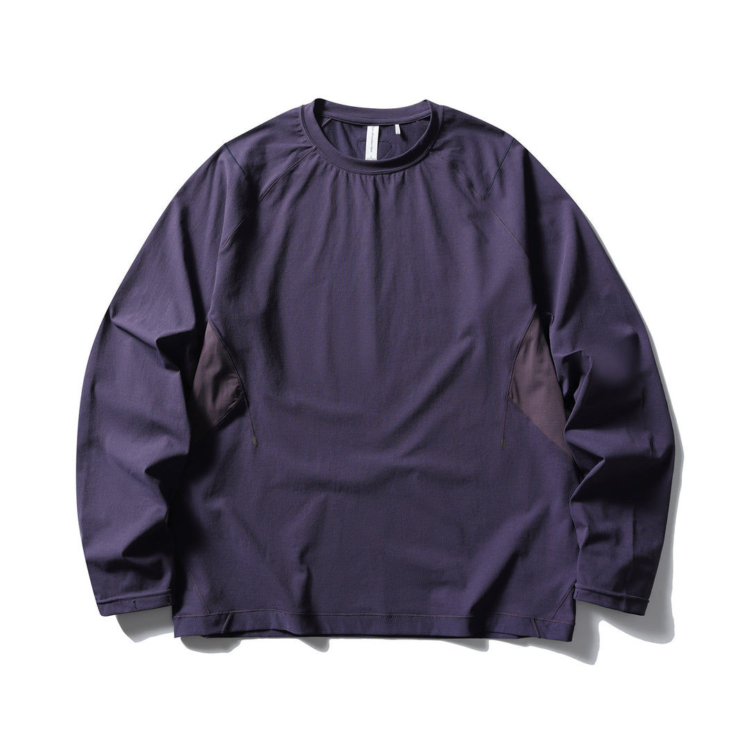 Unisex Technical Longsleeve Sweatshirt with raglan sleeves, mesh inserts and drawstring hem Amarae