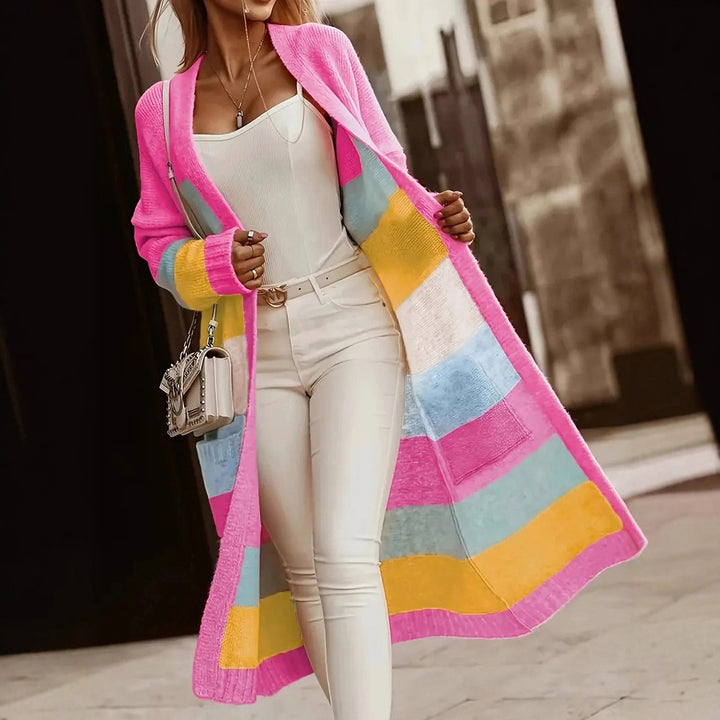 Long striped sweater jacket for women Lune London