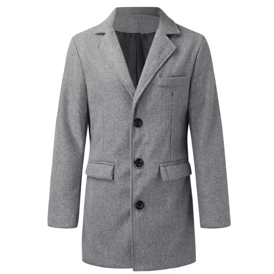 Men's Elegant Winter Coat with Classic Lapels Lune London