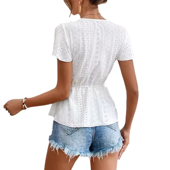 Women's top with lace and peplum Lune London