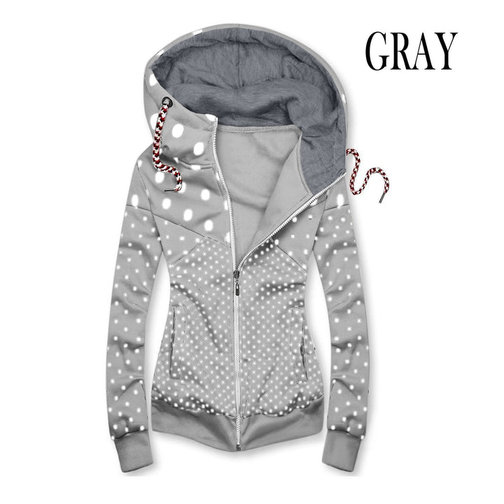 Women's sports jacket with playful polka dot pattern Lune Londonl