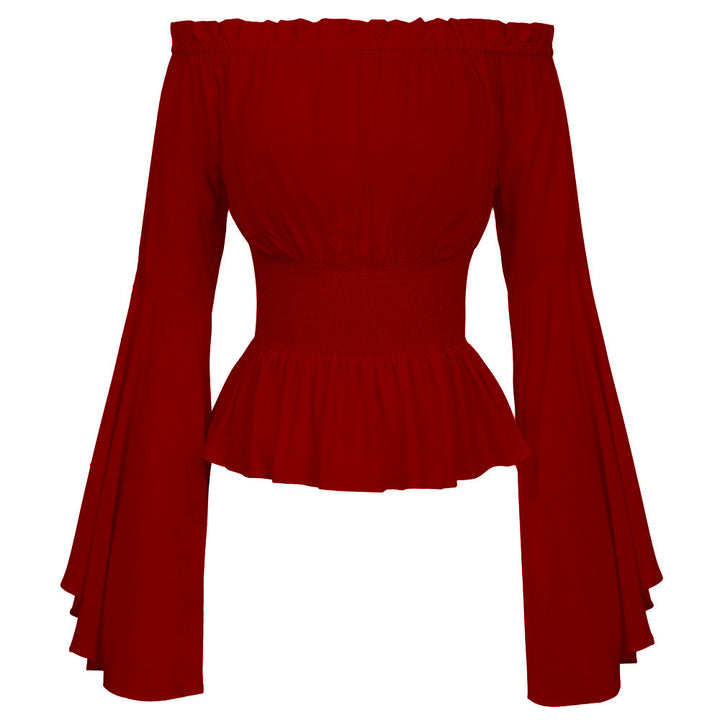 Blouse for women with an off-the-shoulder design and voluminous sleeves Lune Londonl