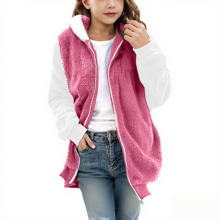 Ladies cozy hooded coat with zipper Lune London