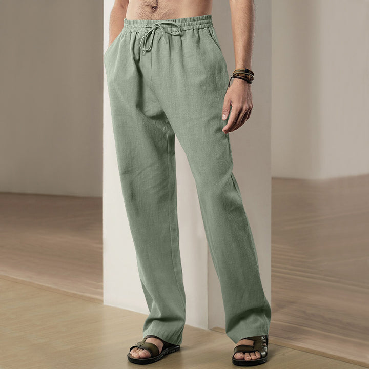 Light cotton pants for men with elastic waist Lune London