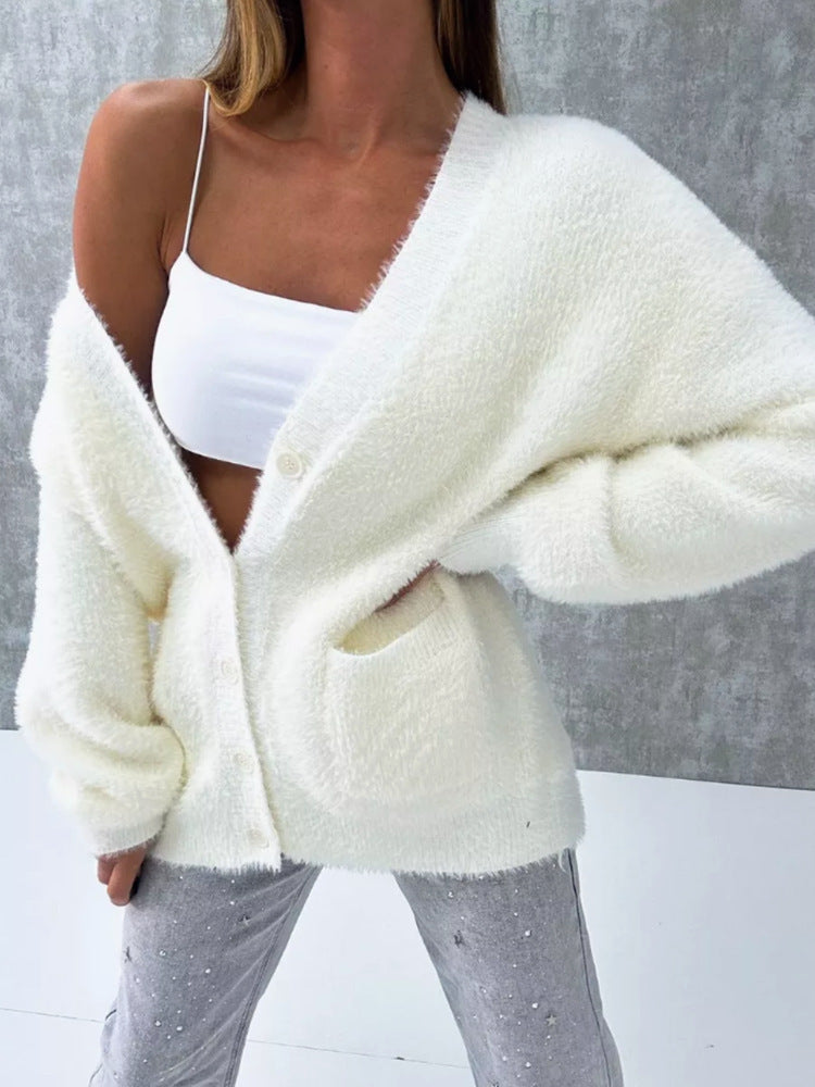 Ladies cozy knit jacket with oversized cut Lune London