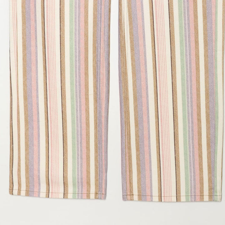 Ladies Wide High-Waist Jeans with Long Stripe Pattern Amarae
