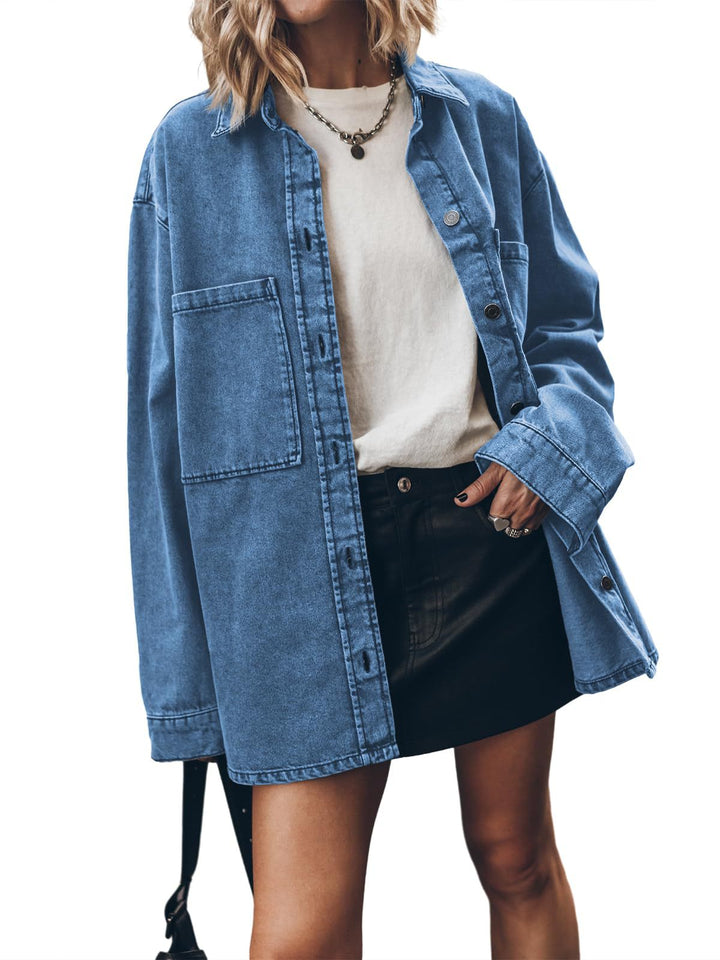 Lady Oversized Denim Shirt Jacket Lune London