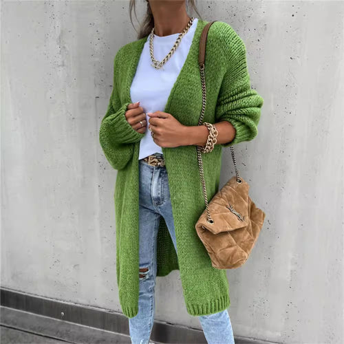 Chunky knit cardigan for women with a relaxed fit and trendy details Amarae