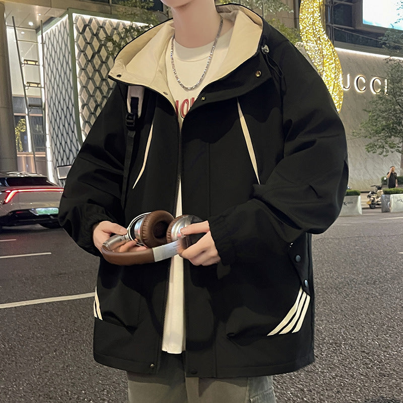 Lightweight men's jacket with adjustable hood Lune London