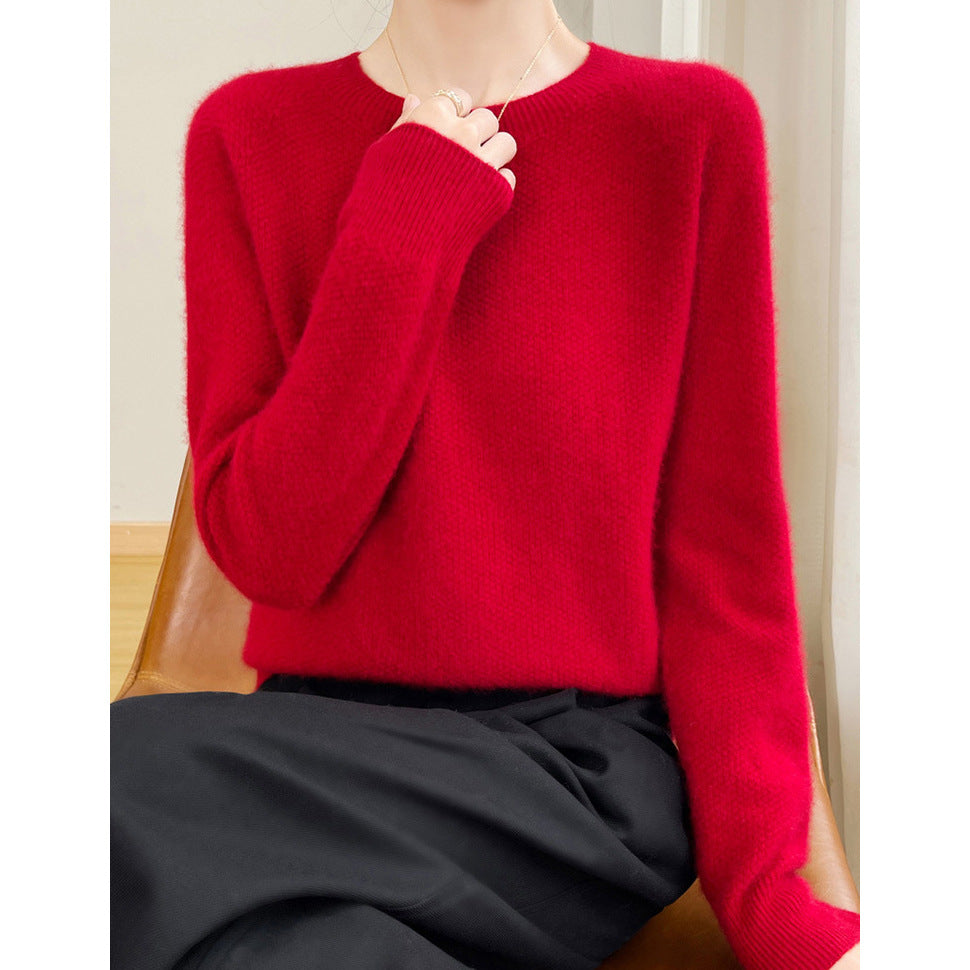 Pull-over fin en maille pour femmes avec une coupe décontractée et un col rond élégant Chic & Stil