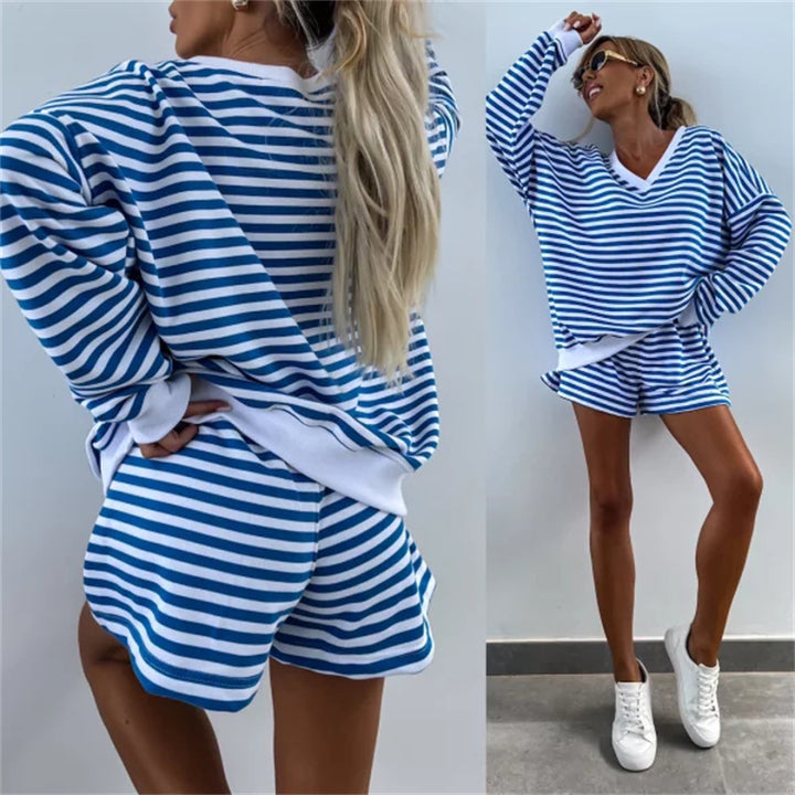 Women Casual look with striped pattern Lune London