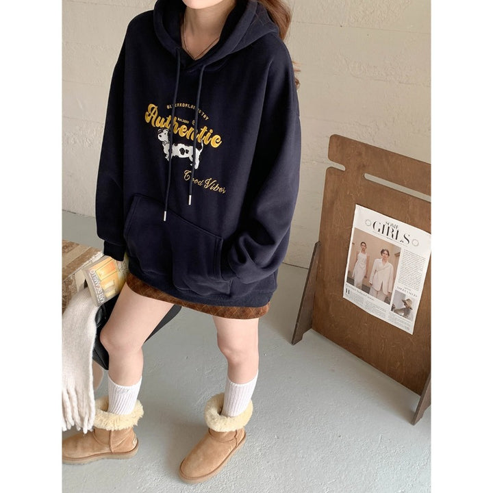 Women's Oversized Hoodie with Creative Print Chic & Stil