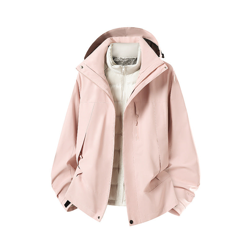 Women's Two-Piece Softshell Parka with Removable Quilted Inner Jacket Amarae