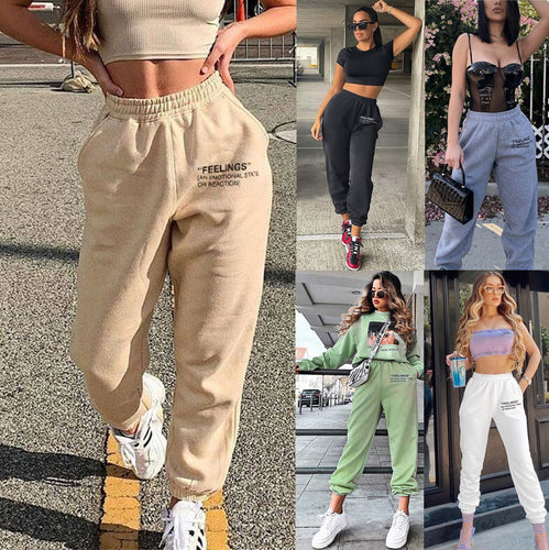Ladies High Waist Graphic Jogging Pants Amarae