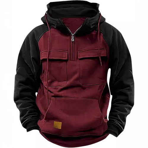 Men's sporty cotton hoodie with practical pockets Amarae