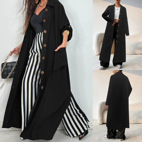 Ladies Oversized Long Blazer with functional pocket details Amarae