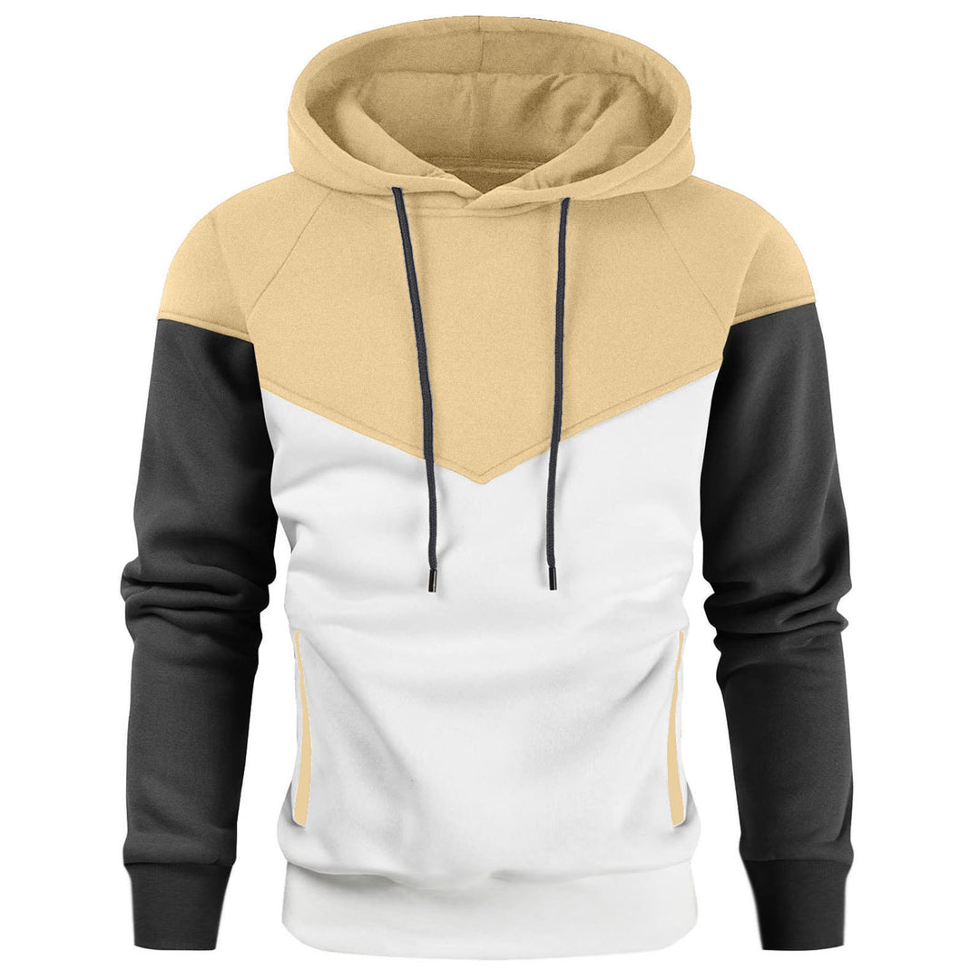 Men's trendy hoodie with geometric color play Lune London