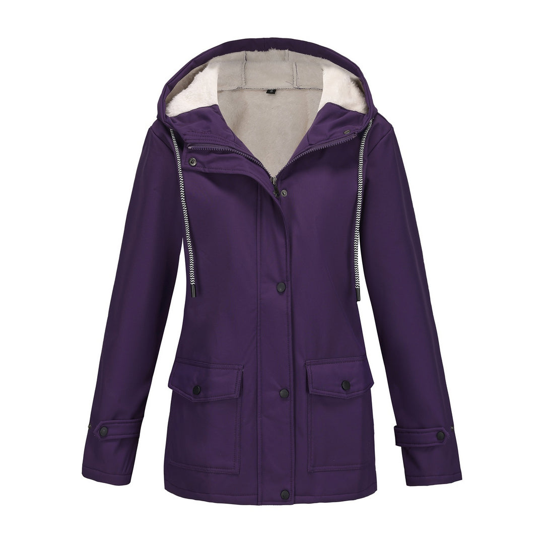 Ladies Functional Winter Jacket with Fleece Lining and Hood Lune London