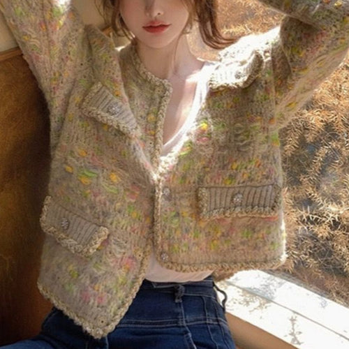 Cardigan doux pour femmes avec accents colorés Chic & Stil