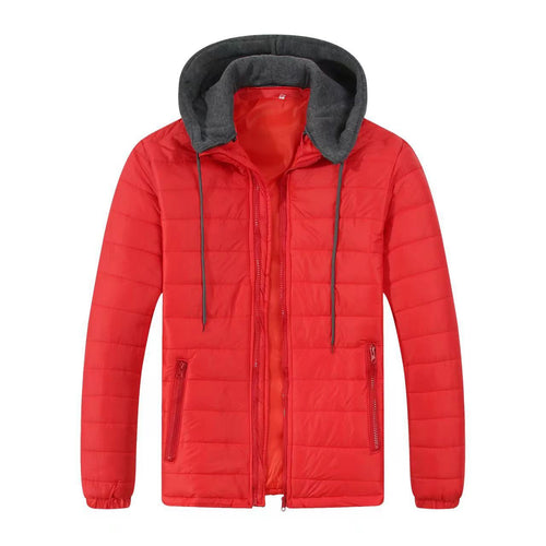 Quilted windbreaker jacket for men with hood Amarae