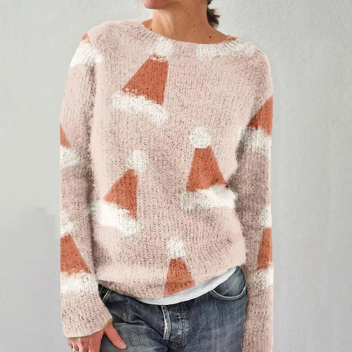 Pull confortable pour femmes avec motif festif Chic & Stil