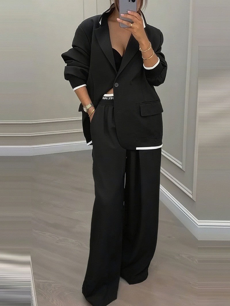 Ensemble de blazer oversized à la mode pour femmes avec pantalon de costume élégant Chic & Stil