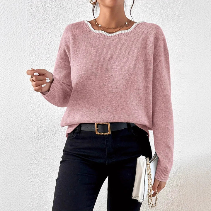 Comfortable knitted sweater for women with decorative knots Lune London
