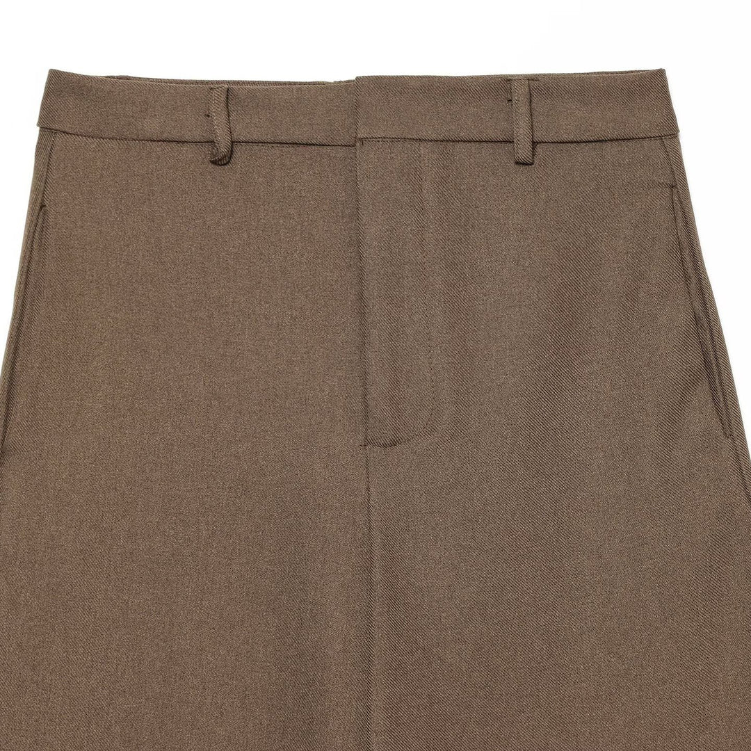 Women's high-waisted tapered wool-look fabric trousers with crease and slim ankle fit Amarae