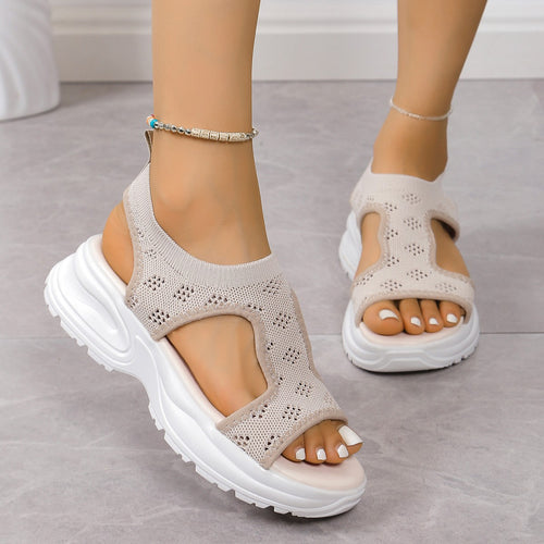 Comfortable sporty sandals for women with breathable material upper and non-slip sole Chic and Style