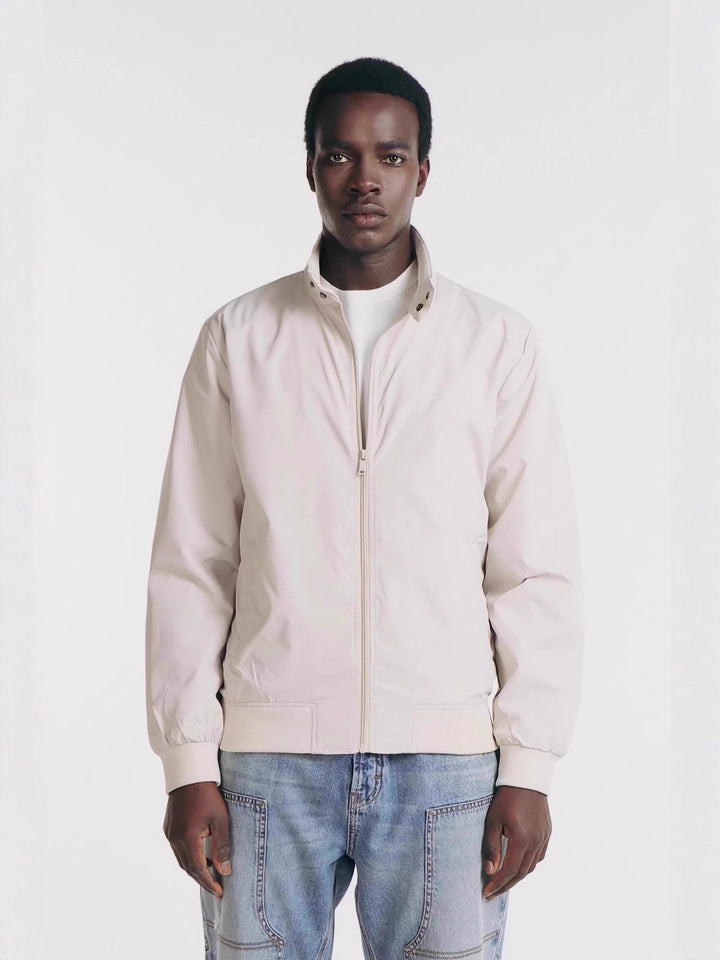Men's lightweight Harrington jacket made of microfiber with stand-up collar, zipper, and ribbed cuffs Amarae