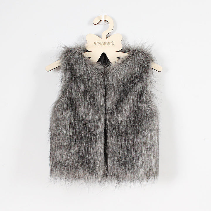Ladies reversible luxurious faux fur vest Lune London