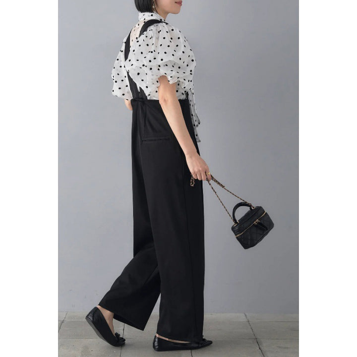 Elegant blouse for women with polka dots and puff sleeves Lune London