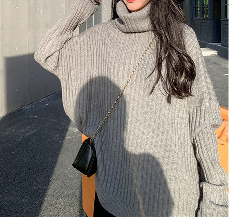 Pull turtleneck élégant et confortable pour femmes avec texture côtelée Chic & Stil