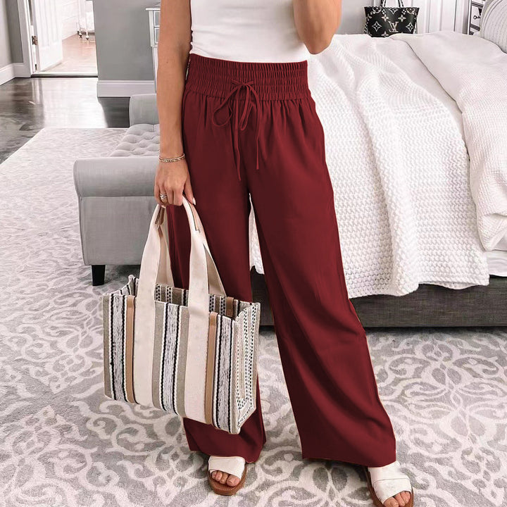 Women Comfortable and Casual Palazzo Pants with Drawstring Lune London