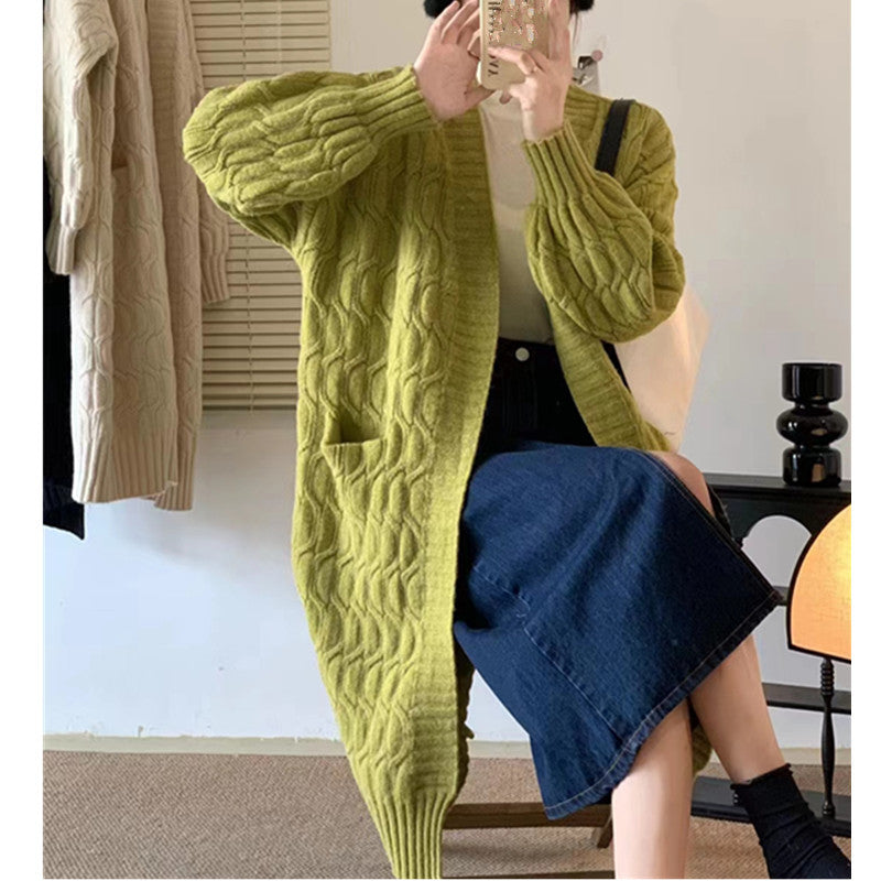 Gilet en tricot épais pour femmes avec poches et col en V Chic & Stil