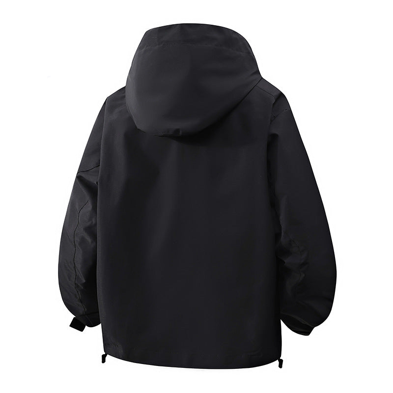 Women's windproof transition jacket with hood and adjustable drawstring Lune London