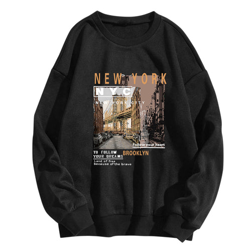 Ladies comfortable sweatshirt with NYC motif Chic & Stil