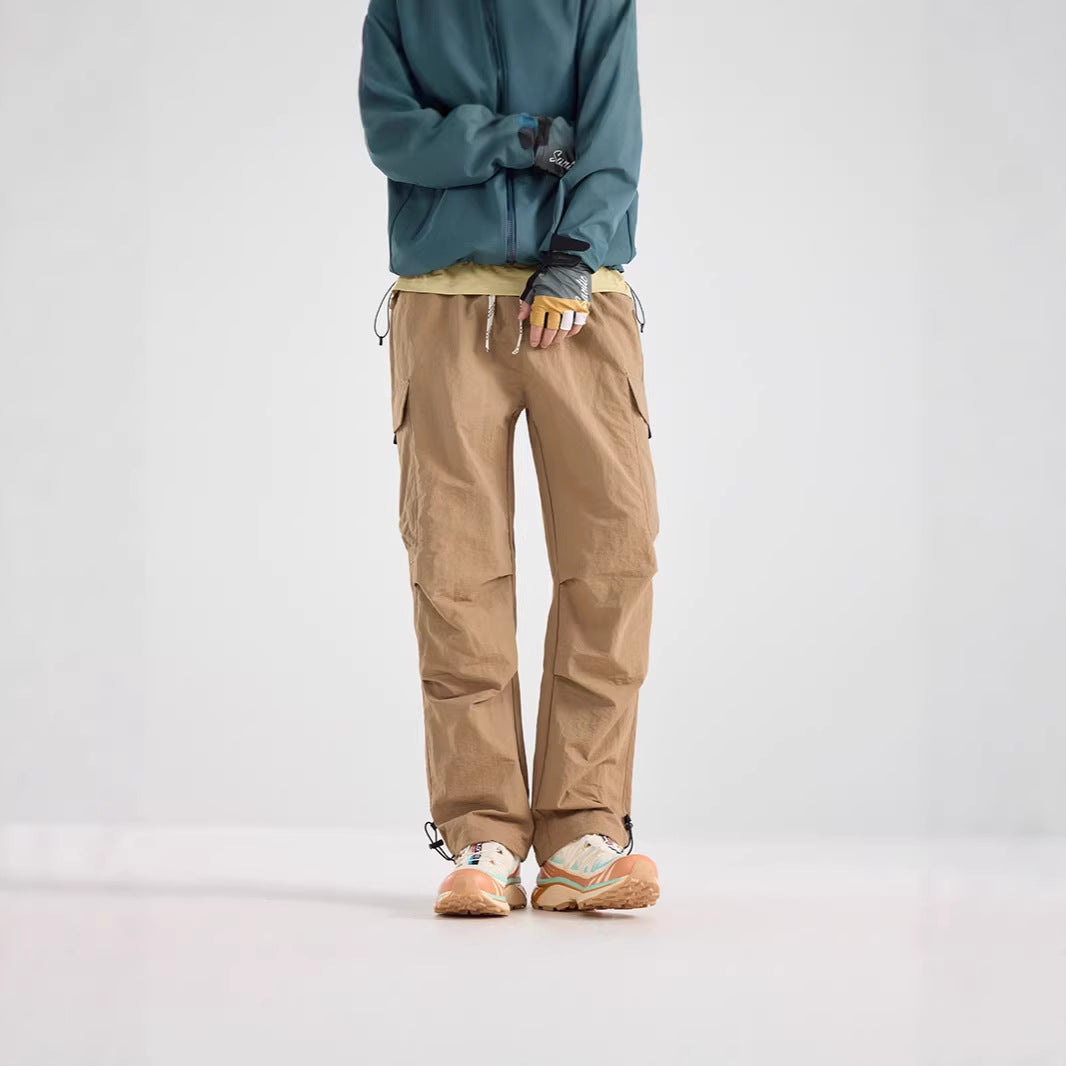 Men's Lightweight Technical Cargo Trekking Pants with Drawstring Waist and Adjustable Leg Openings Amarae