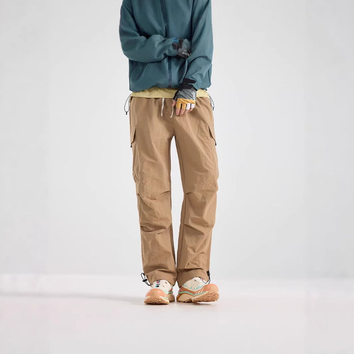 Men's Lightweight Technical Cargo Trekking Pants with Drawstring Waist and Adjustable Leg Openings Amarae