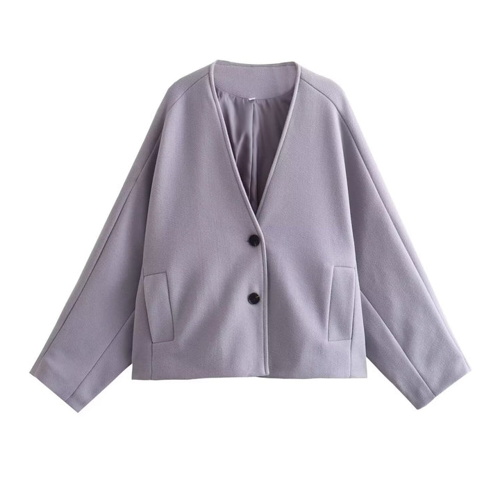 Elegant short jacket for women with a chic lapel and practical pockets Lune London