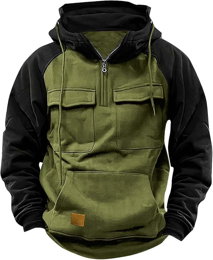 Men's sporty cotton hoodie with practical pockets Lune London
