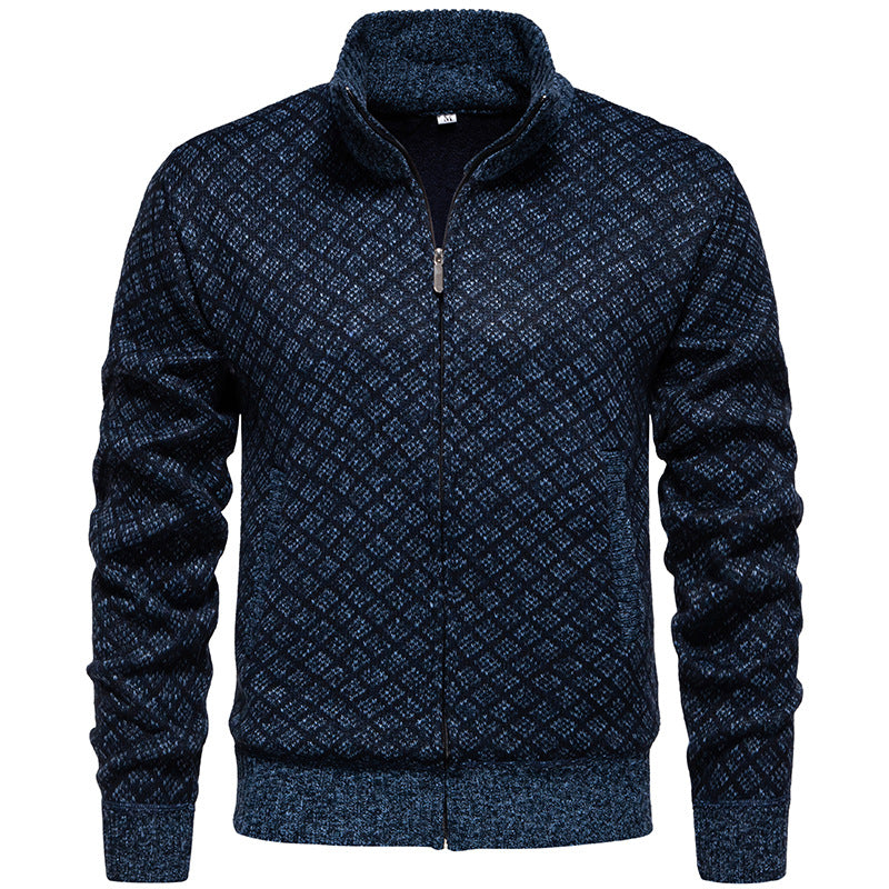 Men's sports knit jacket with modern pattern Lune London