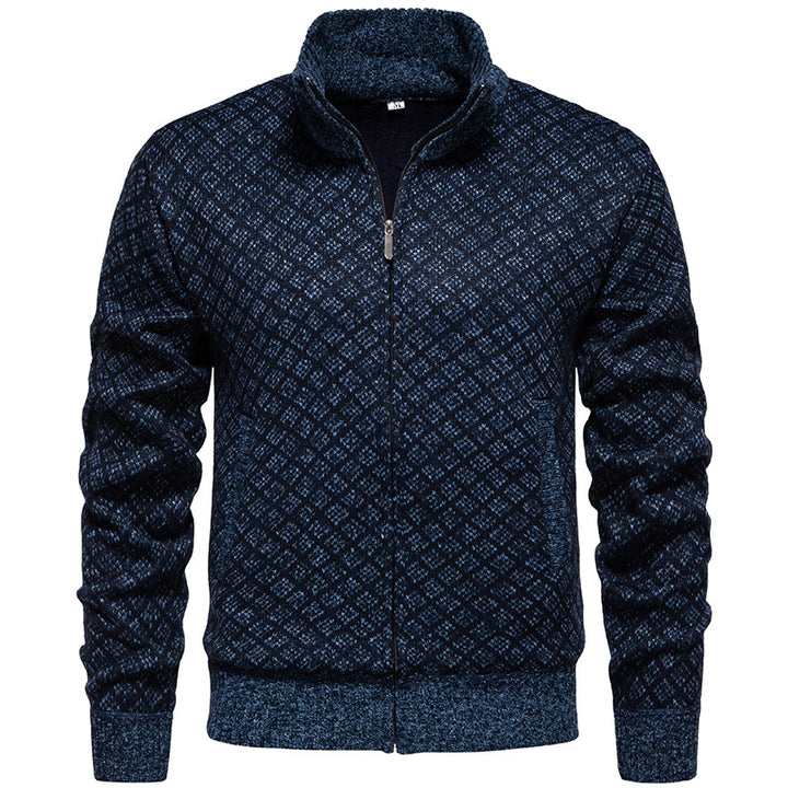 Men's sports knit jacket with modern pattern Lune London