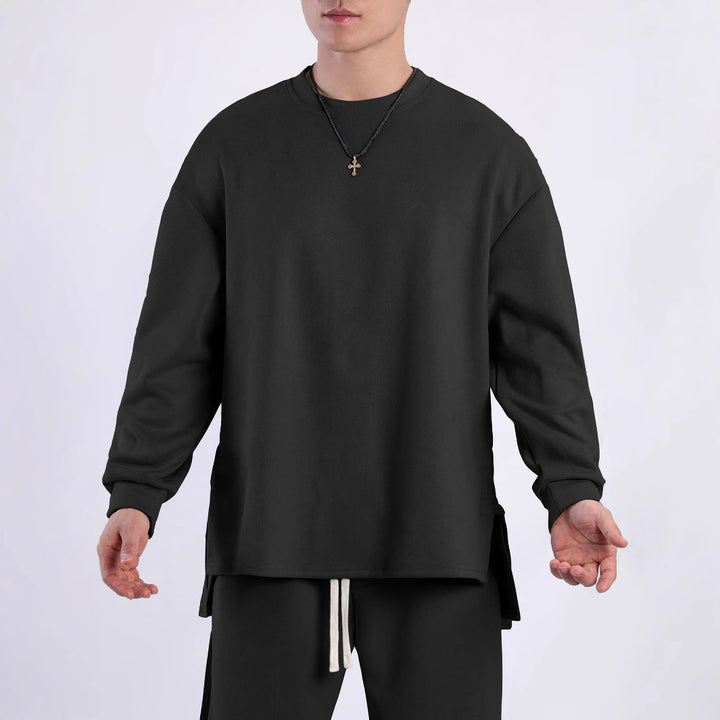 Long sleeve women's t-shirt with an innovative cut and functional side slits Lune London