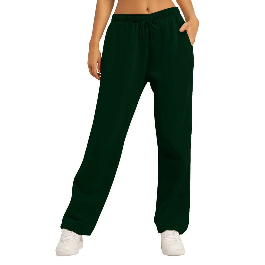 Women's wide casual pants with elastic waistband and practical side pockets Chic & Stil 1773783716