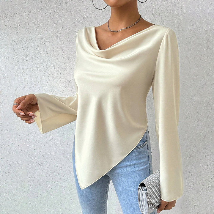 Blouse pour femmes avec décolleté cascade chic et manches longues Chic & Stil